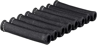 Amazingli 1600 Degree Spark Plug Protect Boot Heat Shield Thermal Protection Insulator 6 inch for Car Truck Black (Pack of 8)