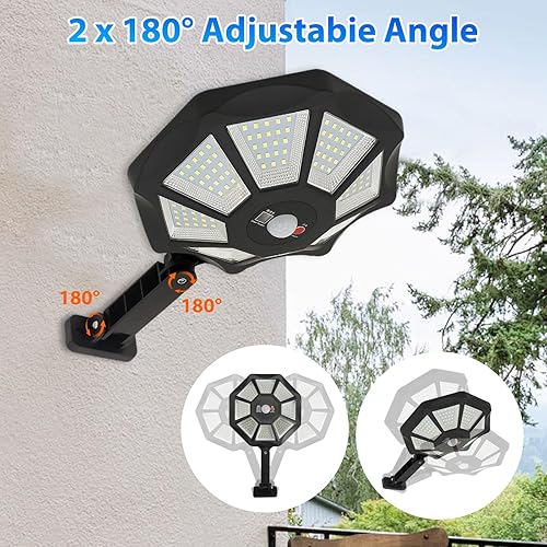 Miniatura 3 de Farolas solares impermeables para exteriores, IP65, luces solares para exteriores, del atardecer al amanecer, sensor de movimiento de inundación de