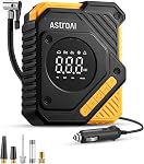 Compresseur d'air pour pneus AstroAI 12V DC, pompe à pneus numérique 150 PSI avec manomètre, grand écran LCD, préréglage intelligent et arrêt automatique, pour pneus de voiture, moto, vélo