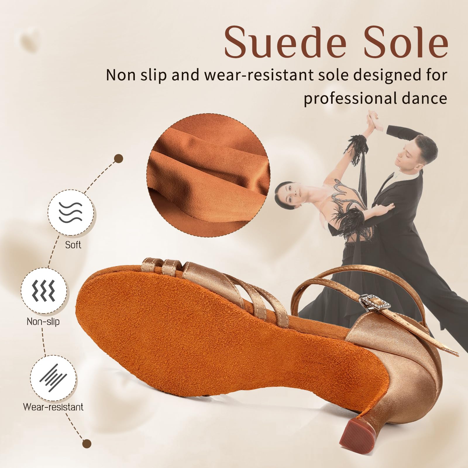 Kobiety Dziewczyny Ladies Ballroom Latin Tango Dance Shoes Buty na obcasie Salsa Latin Dance Open Toe Shoes,EM-L3049