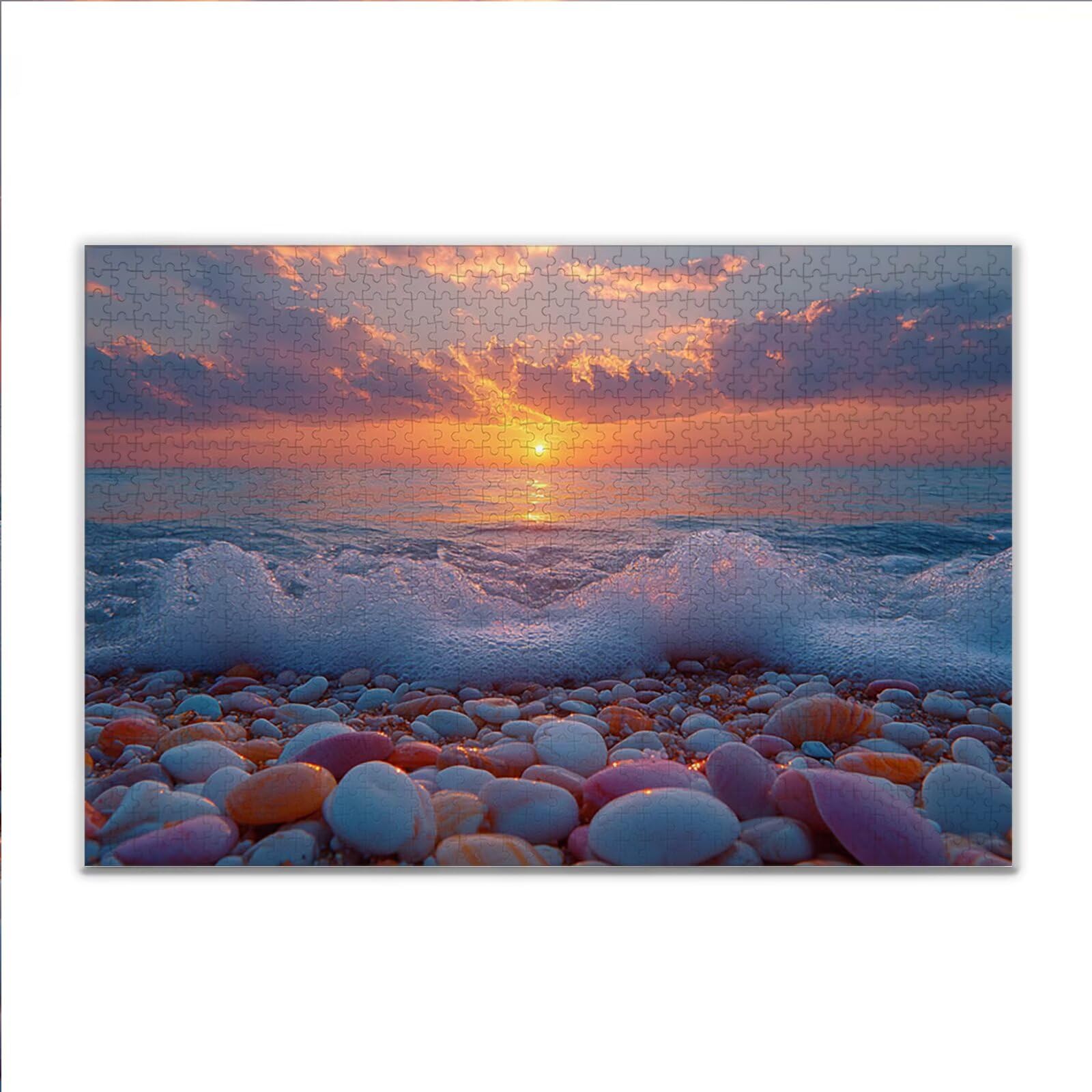 Puzzle 2000 Piezas Adultos Puzzle Playa Atardecer Rompecabezas Adultos XXL 100 x 70cm, Impossible Rompecabezas, Jigsaw Arte Juego Educa Familiar Aliviar El Estrés, Regalos para Hombres y Mujeres G-5
