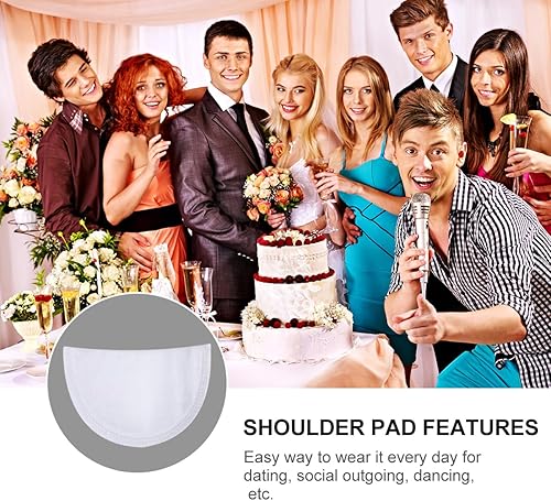 Miniatura 9 de ARTIBETTER 1 par de almohadillas de hombro de esponja almohadillas de hombro de costura antideslizantes protectores de hombro blanco