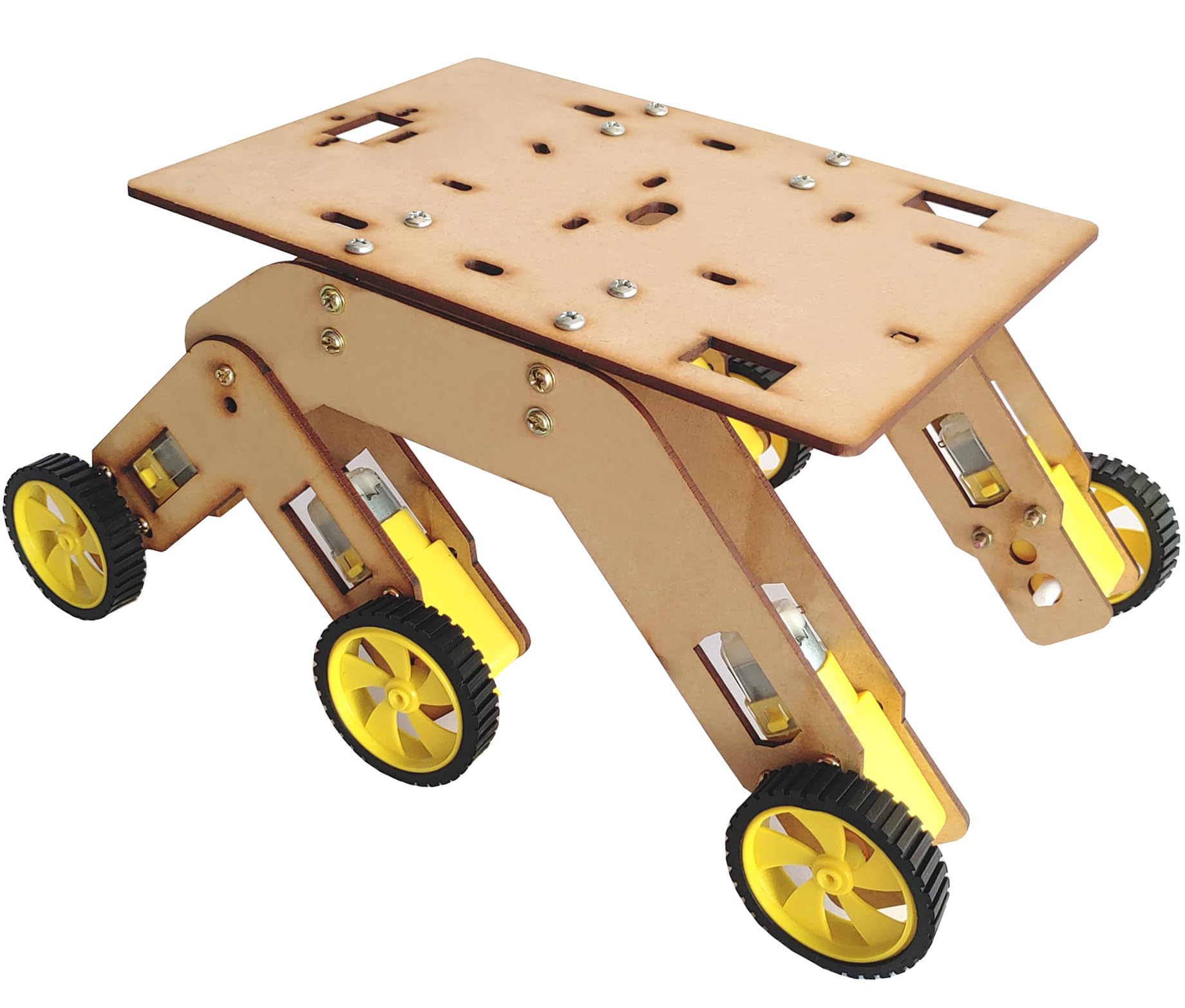 Kit4Curious 6 Wheel Drive Robotic Chassis For Diy Robotics Project Smart Robot Car Pragyan Rover, Wooden (B0CVBFVV7D) Amazon Price History, Amazon Price Tracker