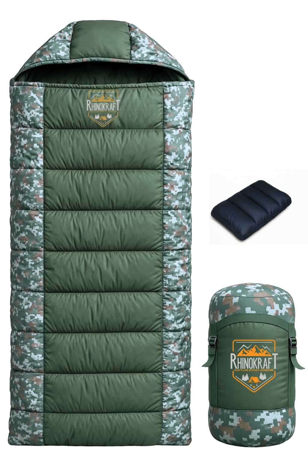 RhinoKraft -10 Degree | Soft Fur Lining | Extra Large Size | 2.4 Kg Weight | Soft and Warm Sleeping Bag for Adventure | Camping, Trekking and Outdoor Activity-image-5