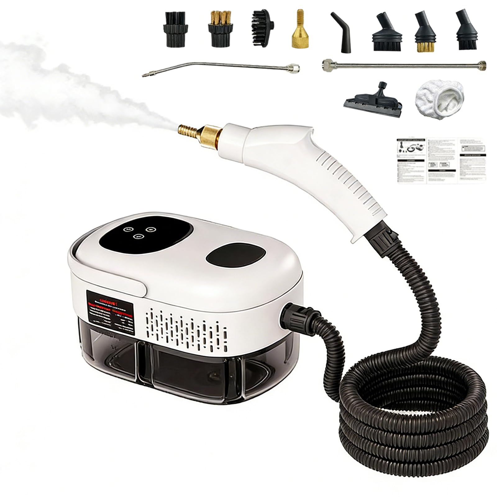 Nettoyeur vapeur 2500W à écran tactile et pression réglable 6 niveaux