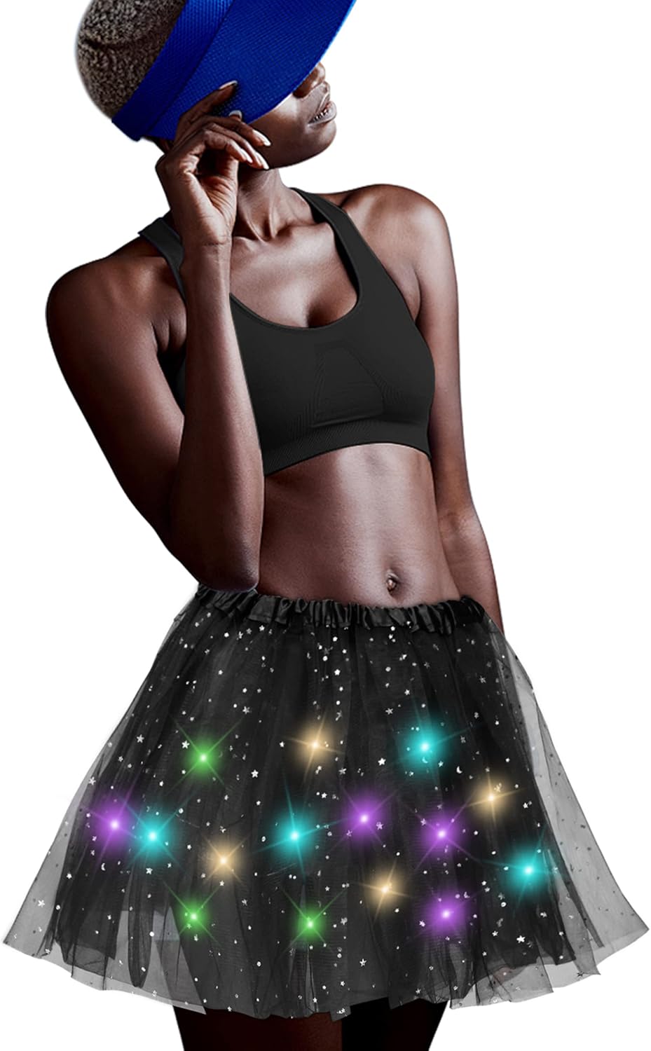 Women's LED Tutu Skirt Light Up Tutus Layered Tulle Ballet Skirt Sparkly Sequin Tutu Costume for Halloween Party Carnival - Image 7