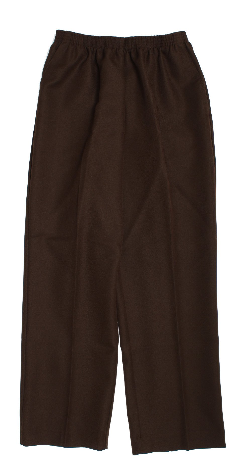 Alfred Dunner Classics Petite Elastic Waist Pants Brown 16P M