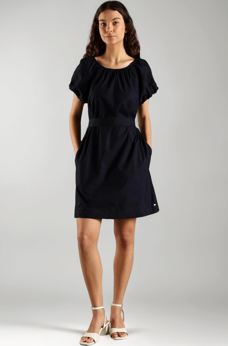 Cotton Round Neck Shift Dress
