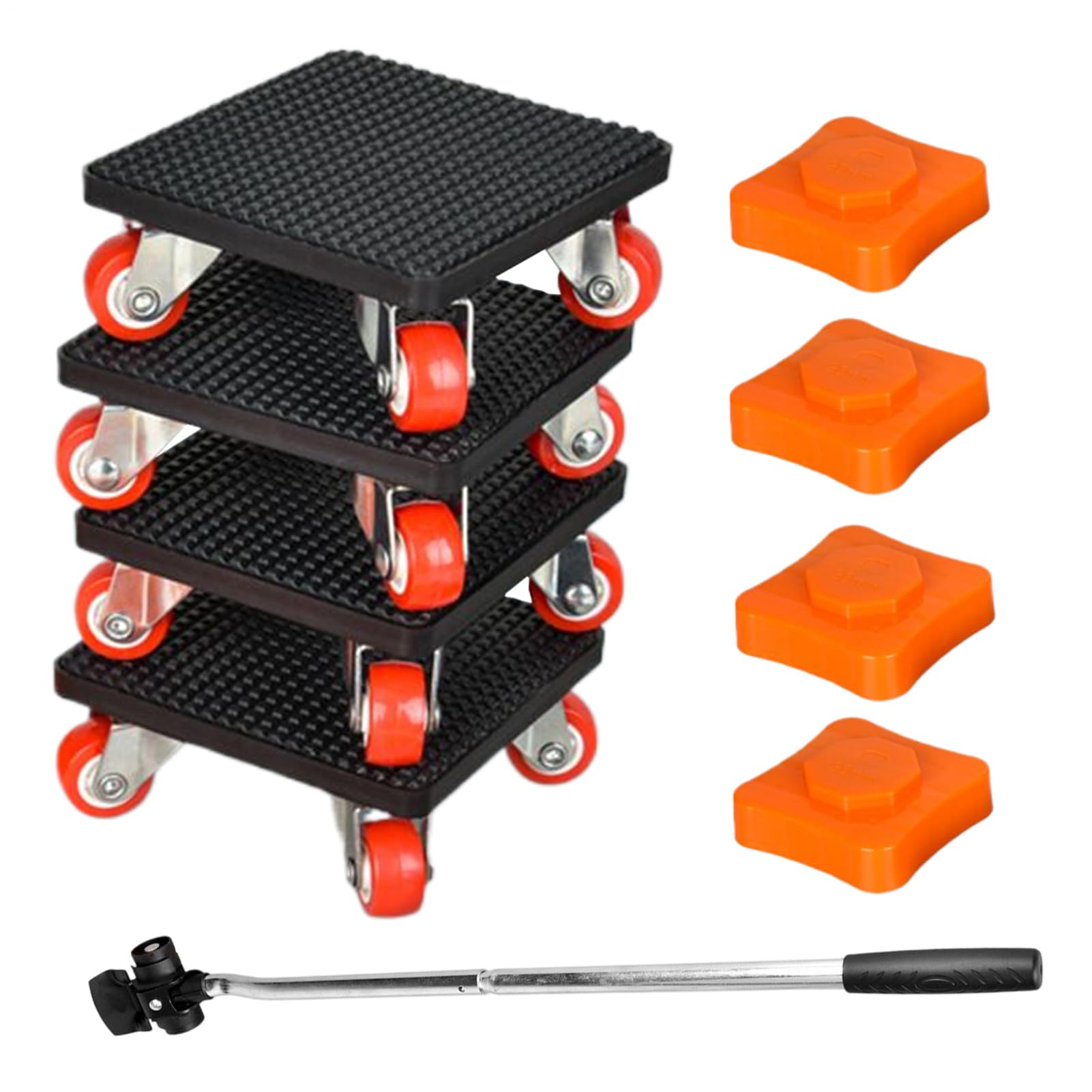 Kit Di Trasloco Di Mobili - Barra Di Sollevamento Per Elettrodomestici, Di Spostamento In Acciaio ABS PP Durevole, Cuscinetti Di Base Antigraffio, Facile Spostamento Di Oggetti Pesanti | K