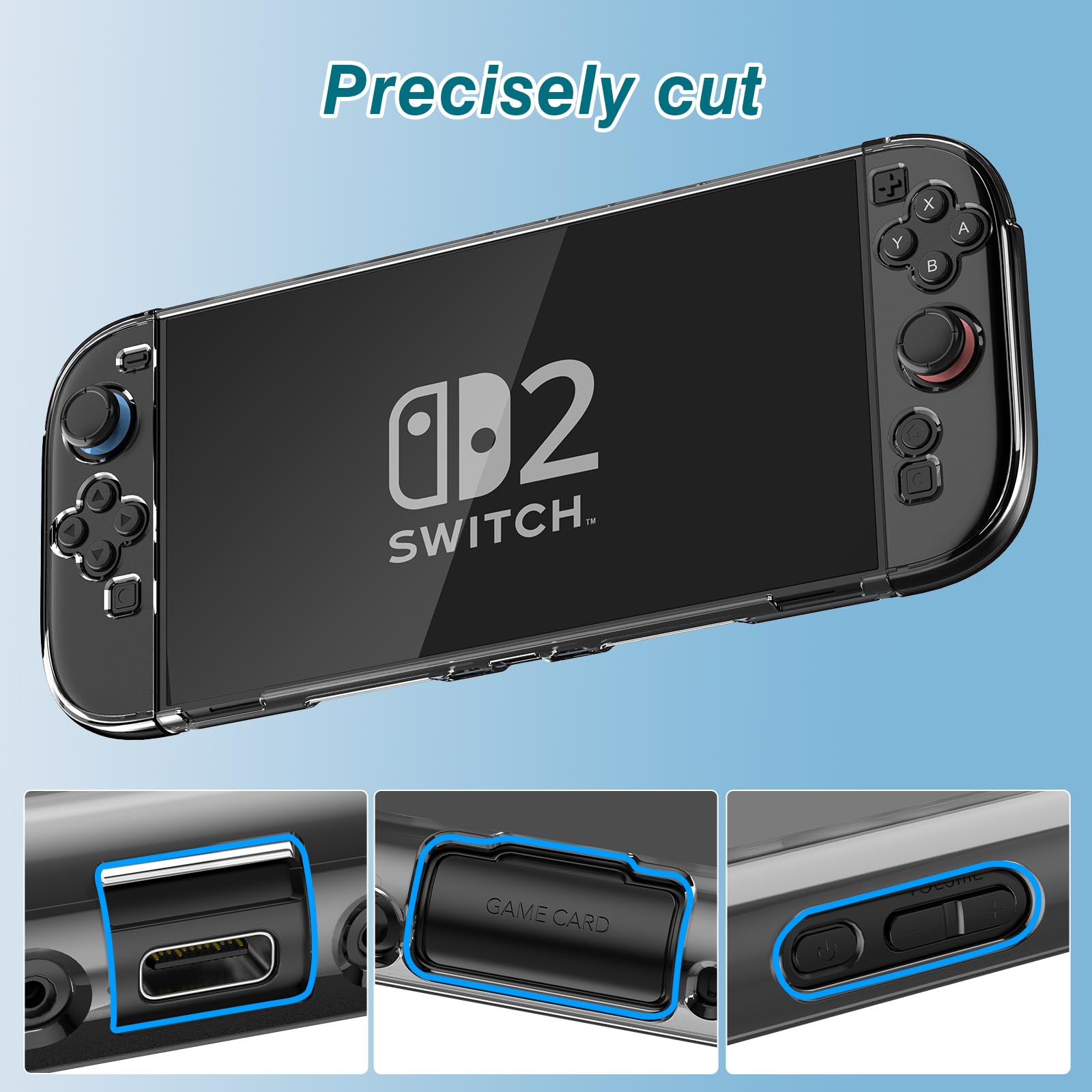 HEYSTOP [120 Pezzi] Cover Protettiva Compatibile con Nintendo Switch 2 Console Slim Hollow Bracket Design Custodia Antiurto e AntiGraffio Cover Skin per Nintendo Switch 2 2025 Ultimo Modello