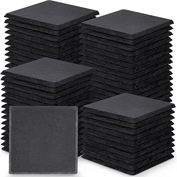 72 PCS Slate Coasters for Laser Engraving, Natural Stone Drink Coaster Bulk