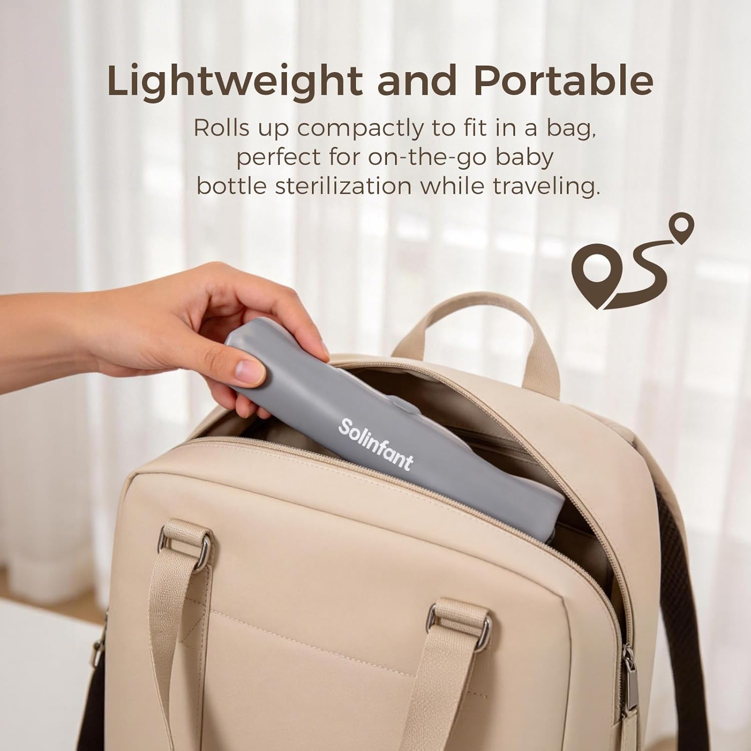 Large Microwave Steam Sterilizer Bag for Baby Bottles, Breast Pump Parts & Other Toddler Accessories, Reusable Sterilizing Storage Bag for Travel, 100oz