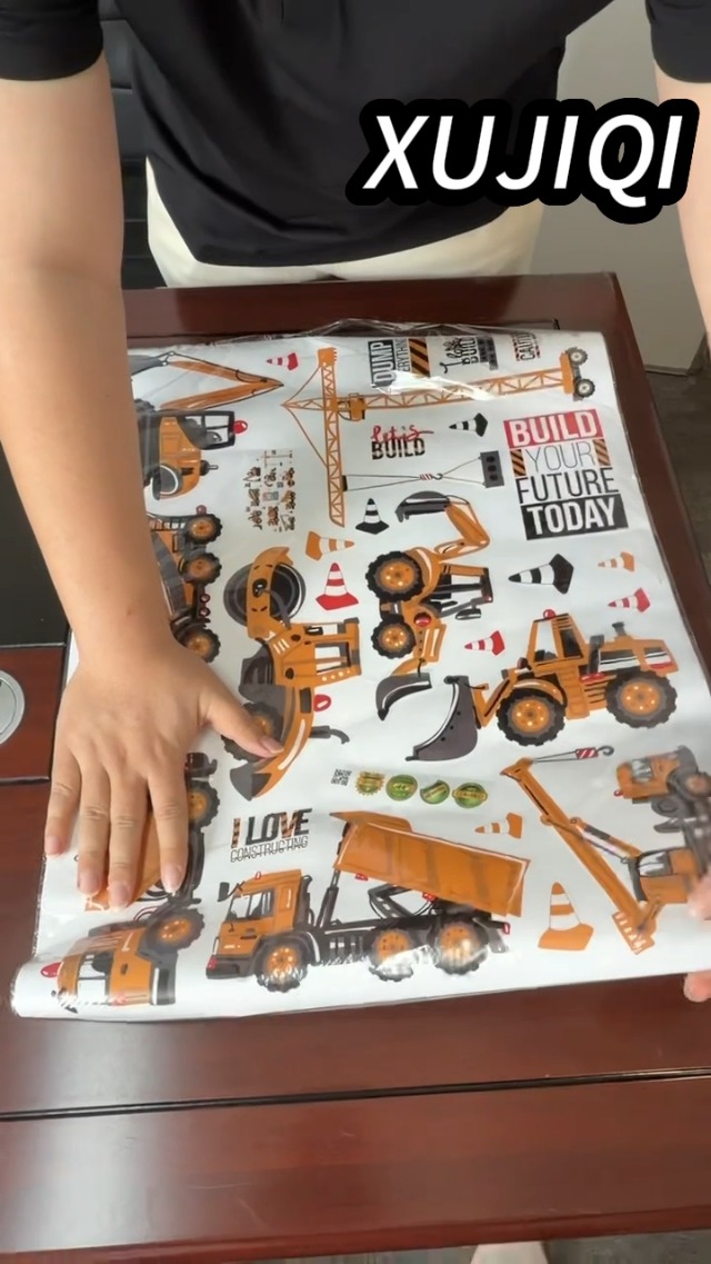 Vinilo Decorativo Camión Excavadora para Niños miniatura 7