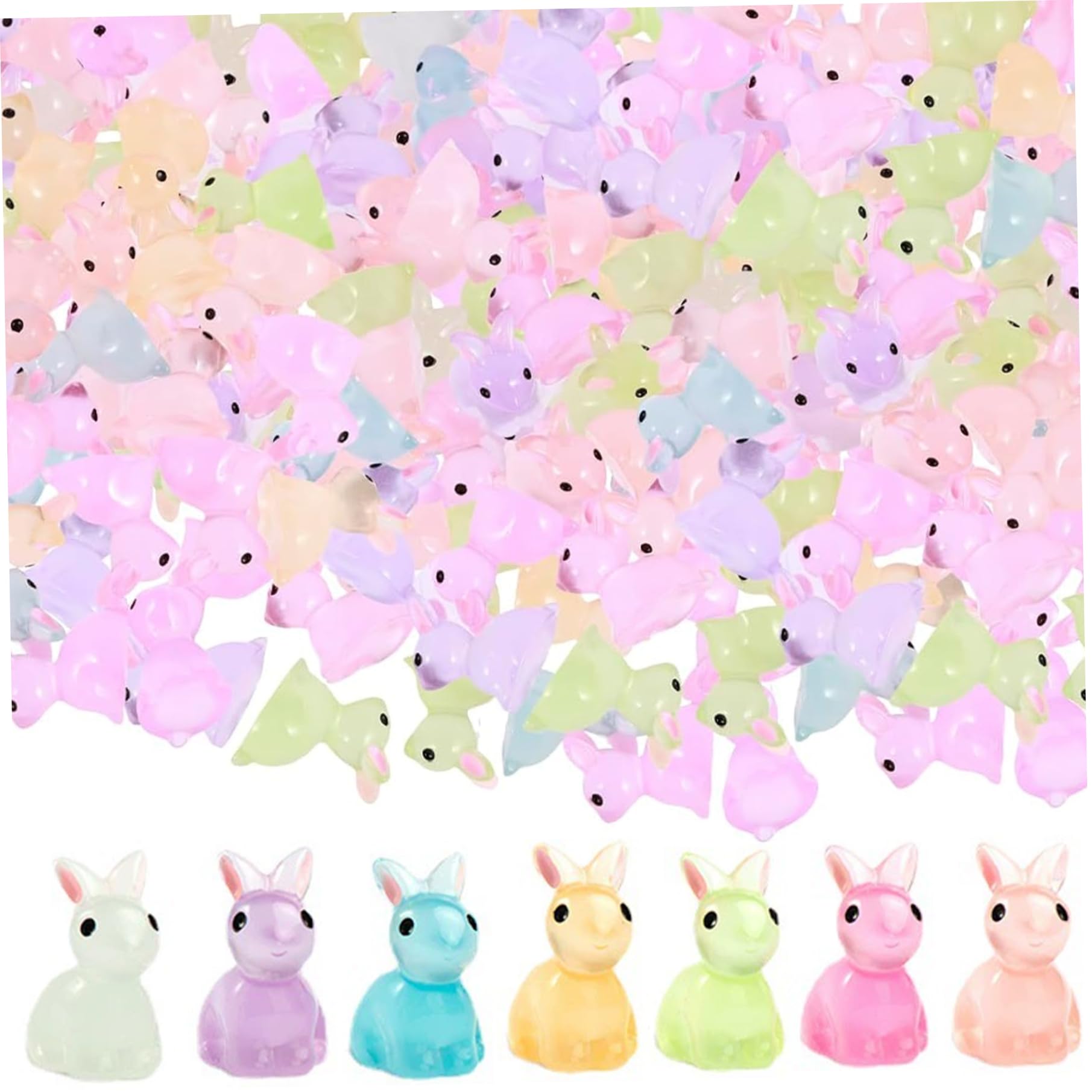 Mini Animaux en résine, figurine de lapin miniature et loisirs créatifs pour enfant