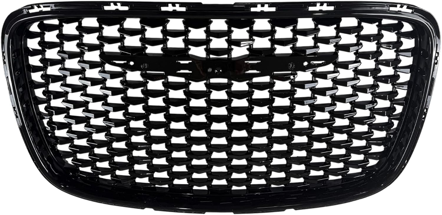 Front Grille Compatible with Chrysler 300C SRT 2015-2022 Replace Front Bumper Grill 5SW18DX8AD CH1200393