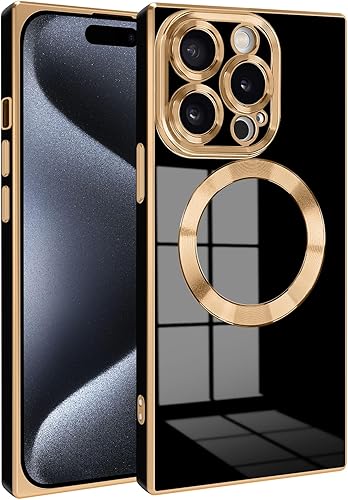 Miniatura 9 de PSIOXY Funda magnética cuadrada para iPhone 15 compatible con Magsafe compatible con carga inalámbrica protección a prueba de salpicaduras TPU suave