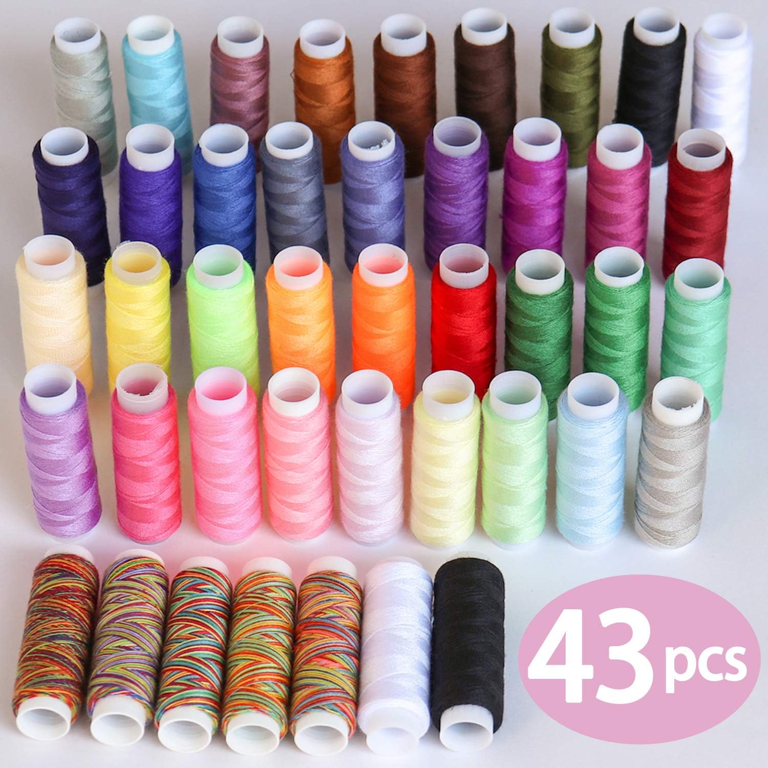 Sewing Kit, 228pcs Premium Sewing Supplies, 43 XL Thread Spools, Complete Needle and Thread Kit for Traveller, Adults, Kids, Beginner, Summer Campers,Emergency, DIY and Home