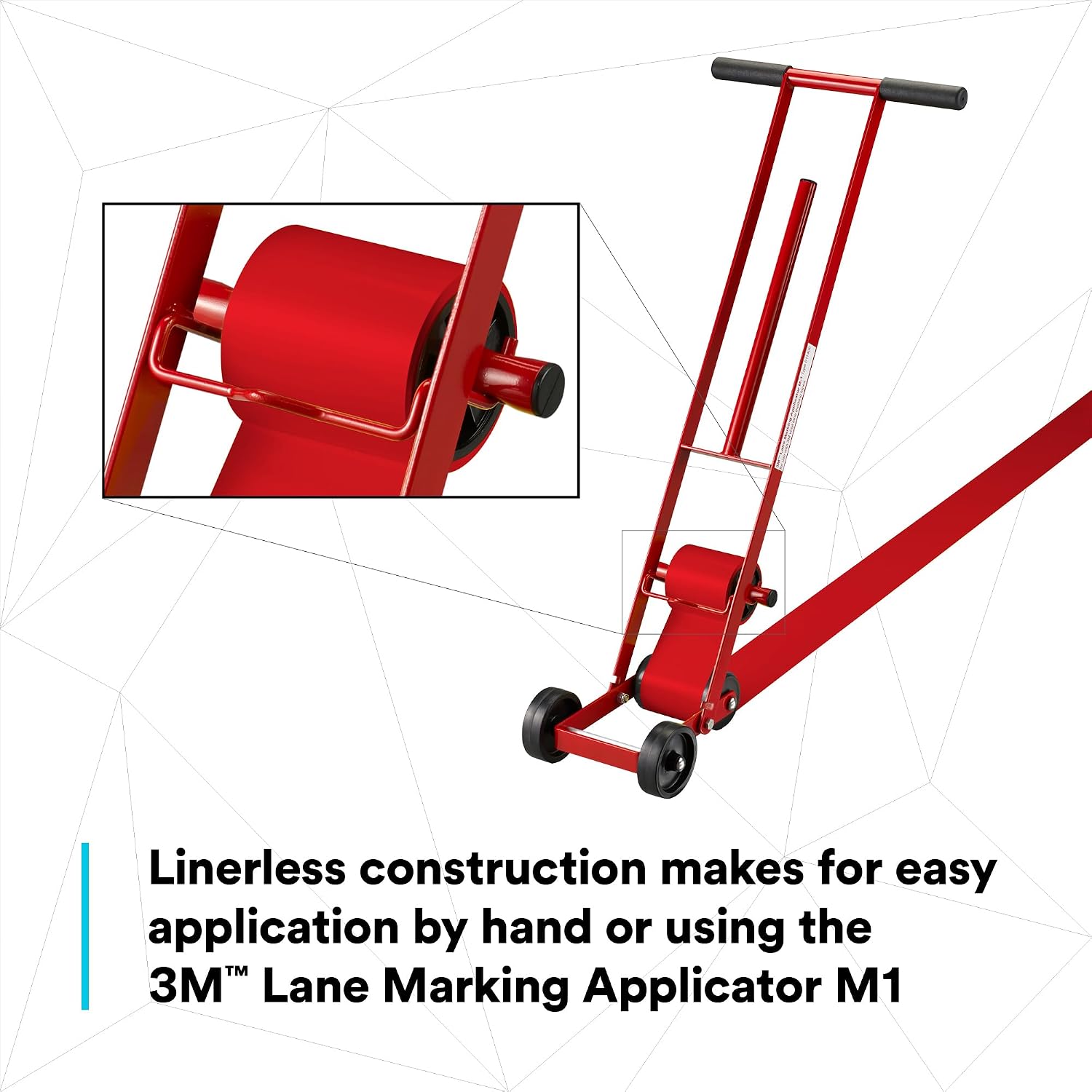 3M Durable Floor Marking Tape 971, Red, 2 in x 36 yd, 17 mil, Heavy Duty Vinyl Great for High-Traffic Areas, Color-Coding, Vibrant Color, Clean Removal