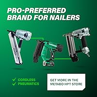 Vista 12 de Metabo HPT Engrapadora de corona estrecha, clavadoras neumáticas de potencia de preferencia profesional, engrapadora de acabado para muebles
