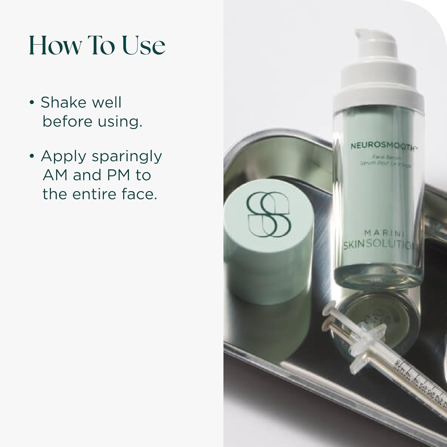 Marini SkinSolutions NeuroSmooth - Neuromodulating, Peptide-Powered Face Serum for Glass-Smooth, Poreless-Looking Skin - Cruelty Free - Made in the USA - 1 fl oz