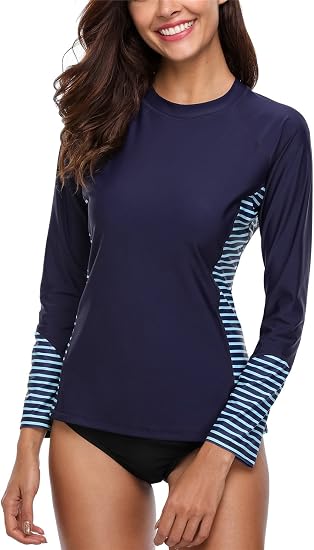 Anfilia - playera de manga larga con protección solar UV para mujer, diseño  de rayas, Marino, XL : Amazon.com.mx: Deportes y Aire Libre