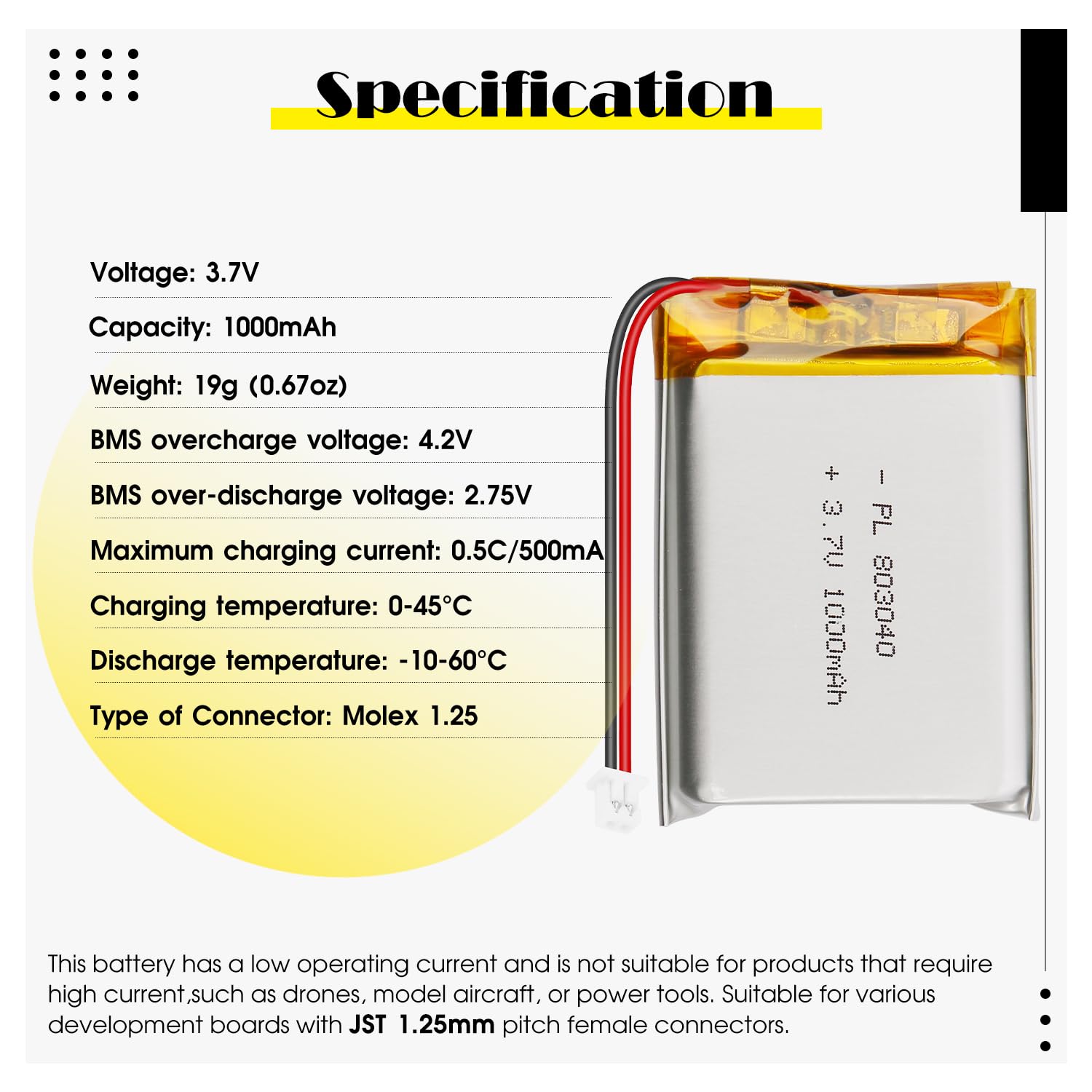 10 c 1000mah lipo battery PA Gen2 11.1V (3s) 30-60C most important LIPO Battery 11.1V 1000mA LB-010