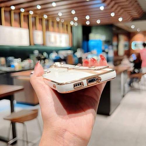 Vista 38 de ZTOFERA Funda para Samsung Galaxy S22 Plus 5G con correa para la muñeca, bonito borde chapado de lujo, patrón de corazones de amor para niñas y Azul