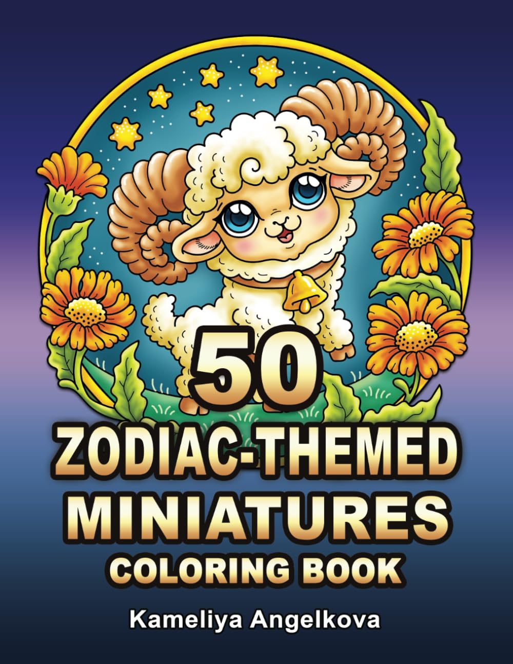 50 Zodiac-Themed Miniatures Coloring Book