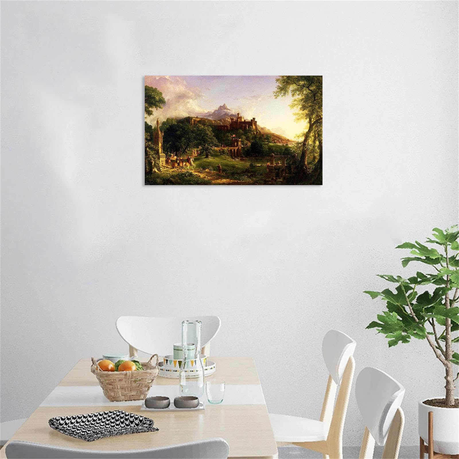 Amazon.com: NHYGJSTX Thomas Cole Painting,The Departure,Print on
