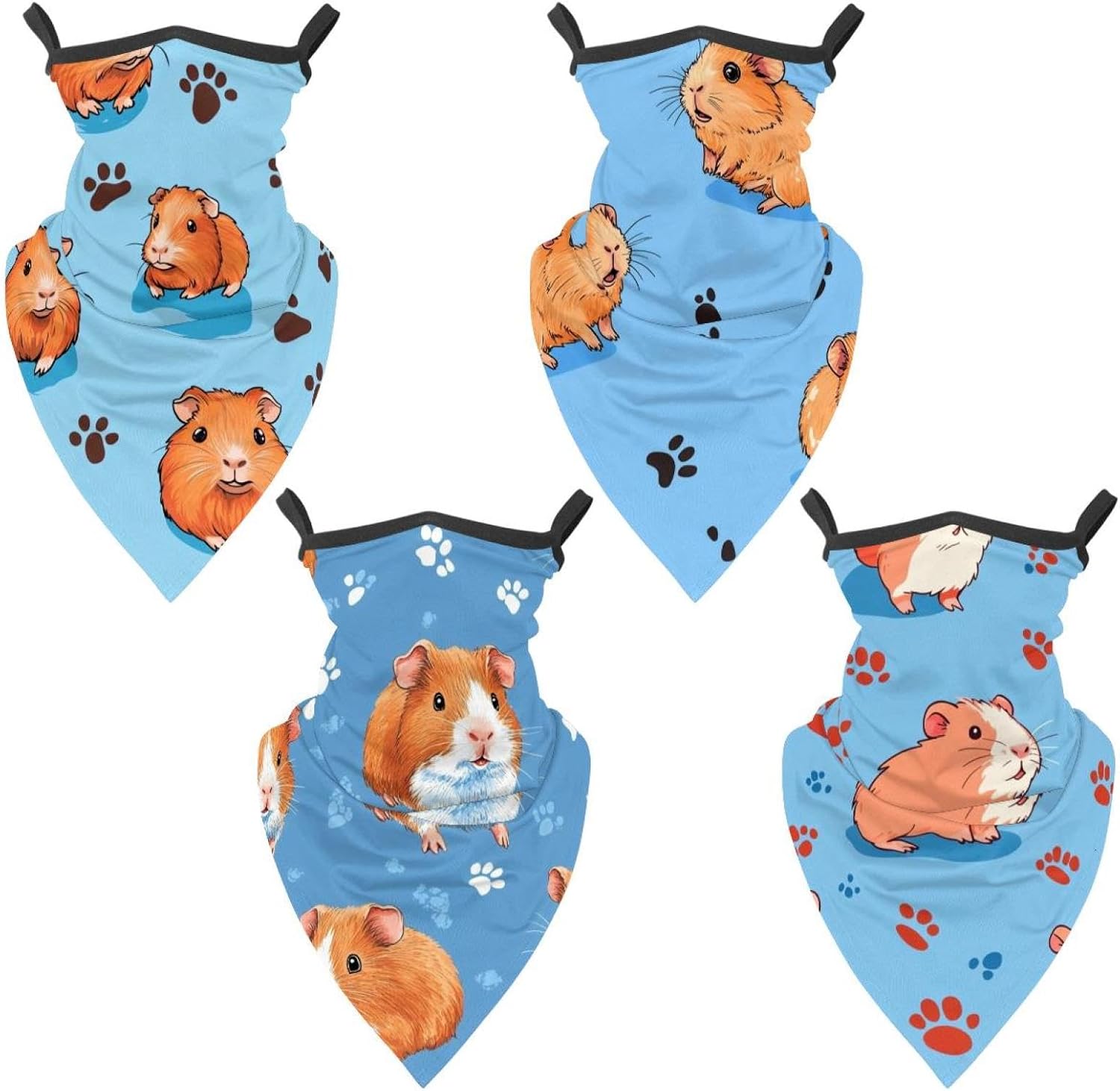 4 Pieces Halloween UV Protector Scarf, Summer Cooling Neck Gaiter for Men/Women