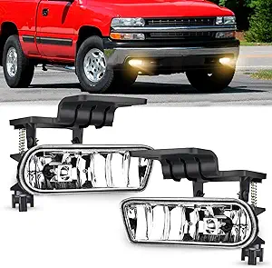 Nilight Fog Light Assembly for 1999-2006 Chevy Silverado/Suburban/Tahoe (Pair)