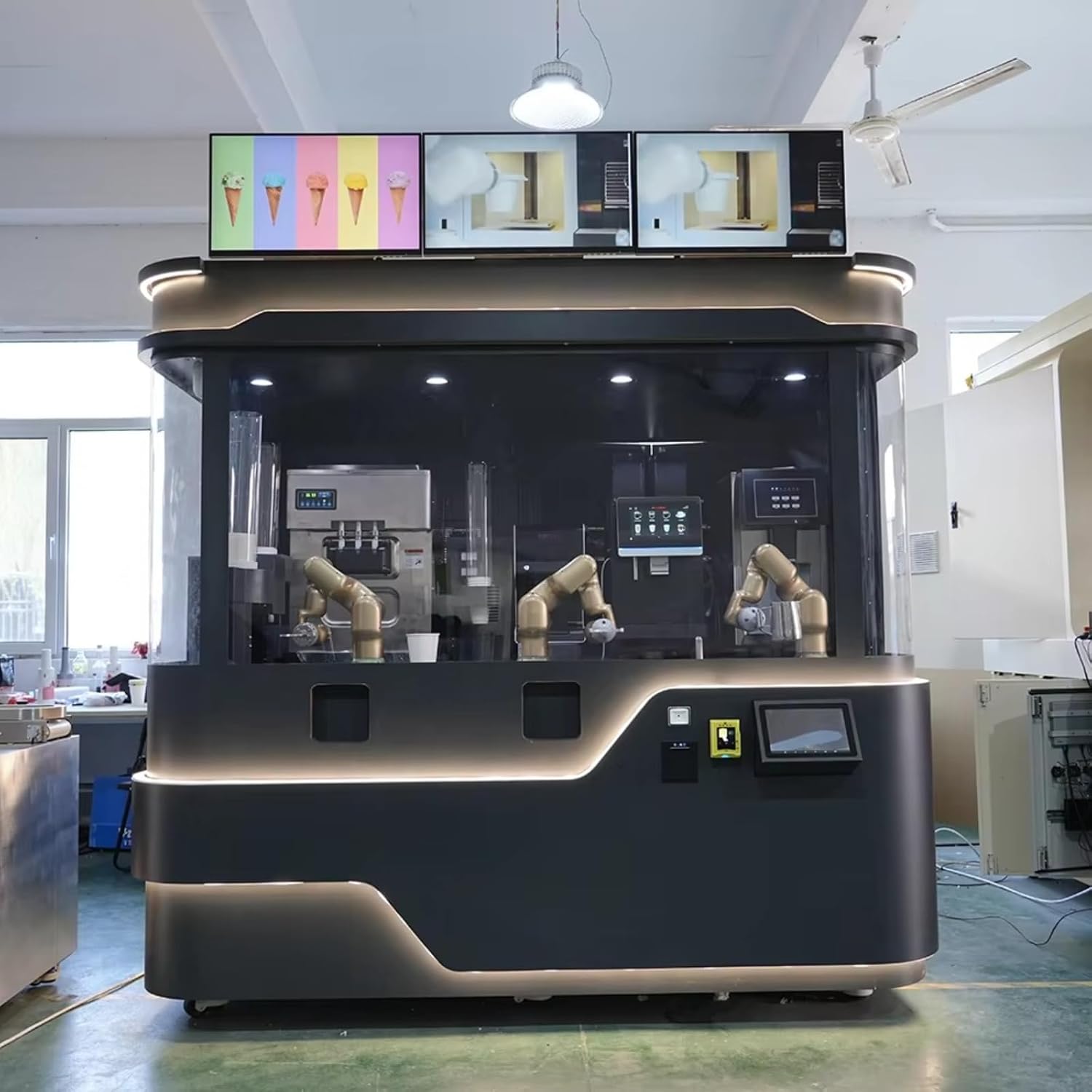 Commercial Coffee Robot Machine – Smart Touchscreen Coffee Vending System for Offices, Hotels, and High-Traffic Venues, 24/7 Operation