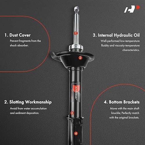 Miniatura 3 de A-Premium Par trasero (2) amortiguadores compatibles con Subaru Impreza 2004 2005 2006 2007 Sedán, lado del conductor y del pasajero