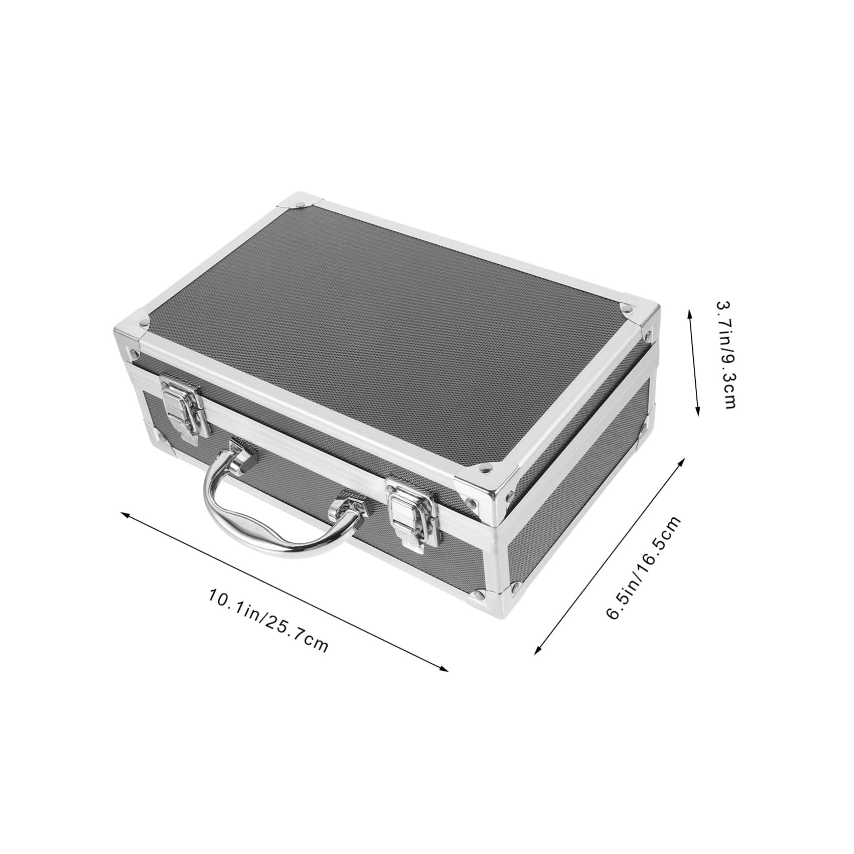 Mini Cassetta Attrezzi in Lega Di Alluminio Resistente Scratchproof Manico Portatile e Blocco Sicuro Per Conservazione Utensili e Gadget