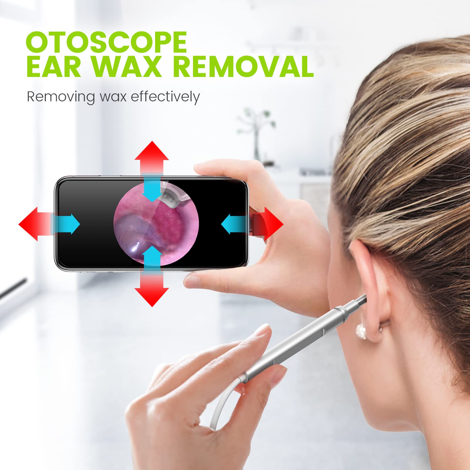 グッズトレード特別価格Ear Camera with Screen, HD 5quot; Digital Otoscope with IPS