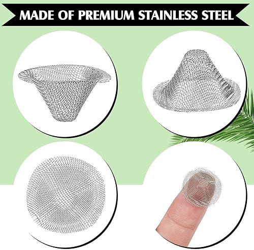 Miniatura 14 de Funrous Pantallas de acero inoxidable Filtros de pantalla de cuenco de diseño cónico de 3/4 pulgadas Filtros de pantalla de metal Filtros