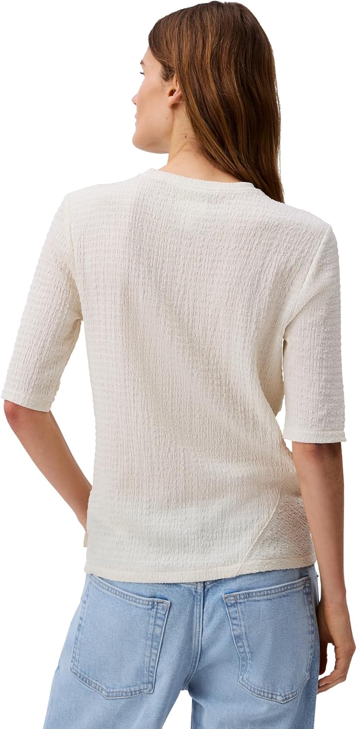 Calvin Klein Jeans Womens Textured Knit 3/4 Sleeve Top - Image 2