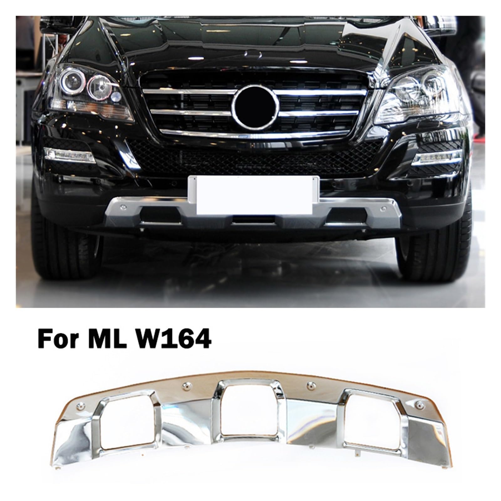 Amazon.com: A1648855223 Front Bumper Chrome Chromium Trim Lip  