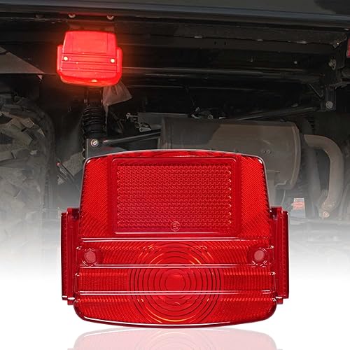 A & UTV PRO Carcasa de luz trasera para Kawasaki Mule 1990-2020, accesorios de lente de la lámpara de freno trasero, rojo, repuesto OEM #