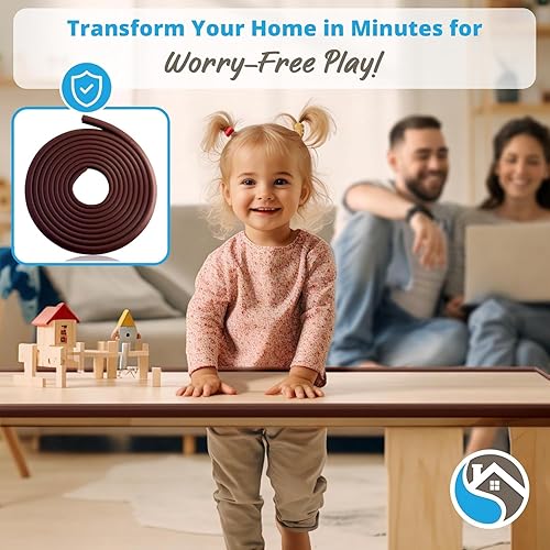 Miniatura 2 de Protectores de bordes para muebles, cojín protector de espuma de 16 pies, juego a prueba de bebés y niños, no tóxico y seguro para mesa, chimenea,