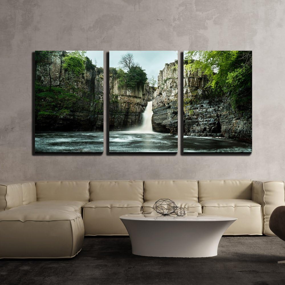Amazon.com: wall26 - 3 Piece Canvas Wall Art - Landscape with Mountain ...
