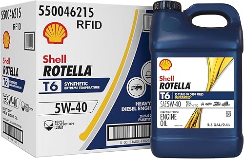 Vista 12 de Shell Rotella T6 - Aceite de motor diésel totalmente sintético 15W-40 (1 galón, paquete individual)