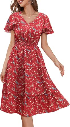 Women's Strapless Smocked Summer Dress 2025 – Off-Shoulder Boho Mini Beach Sundress, Flowy & Backless - View #5