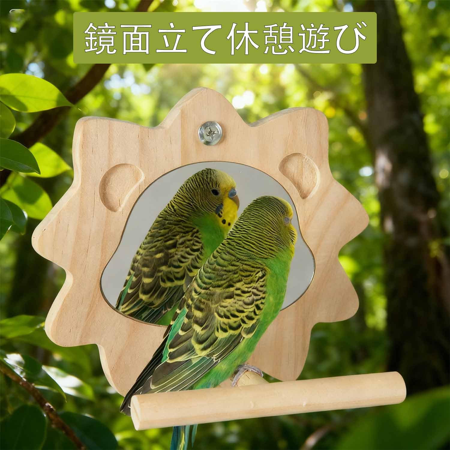 Amazon | Roczential 鳥 止まり木 天然木製 ボタン コザクラインコなど