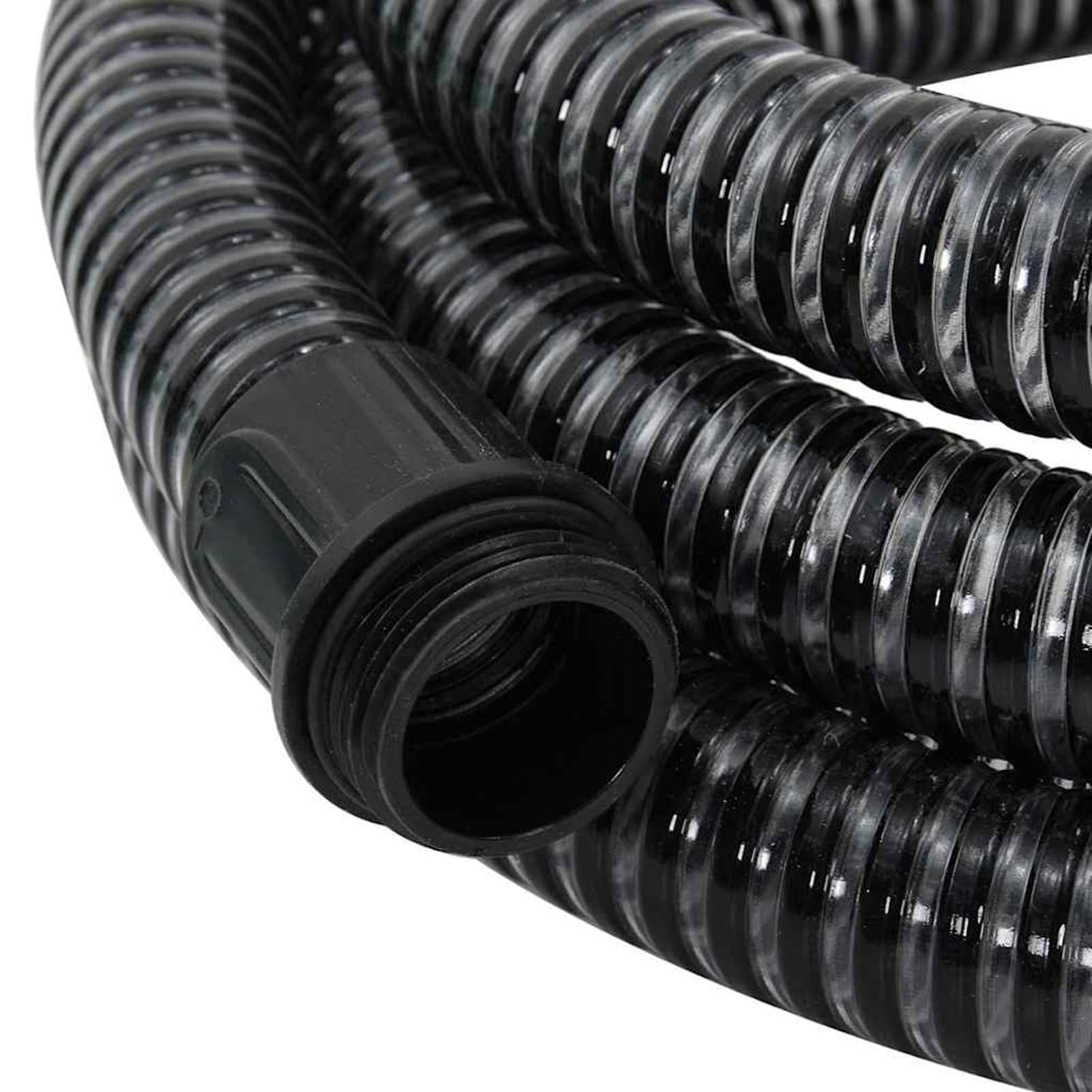 Gecheer Tubo Aspirazione Acqua in PVC Nero 15m 1" con Valvola di Fondo per Pompa da Giardino 151064