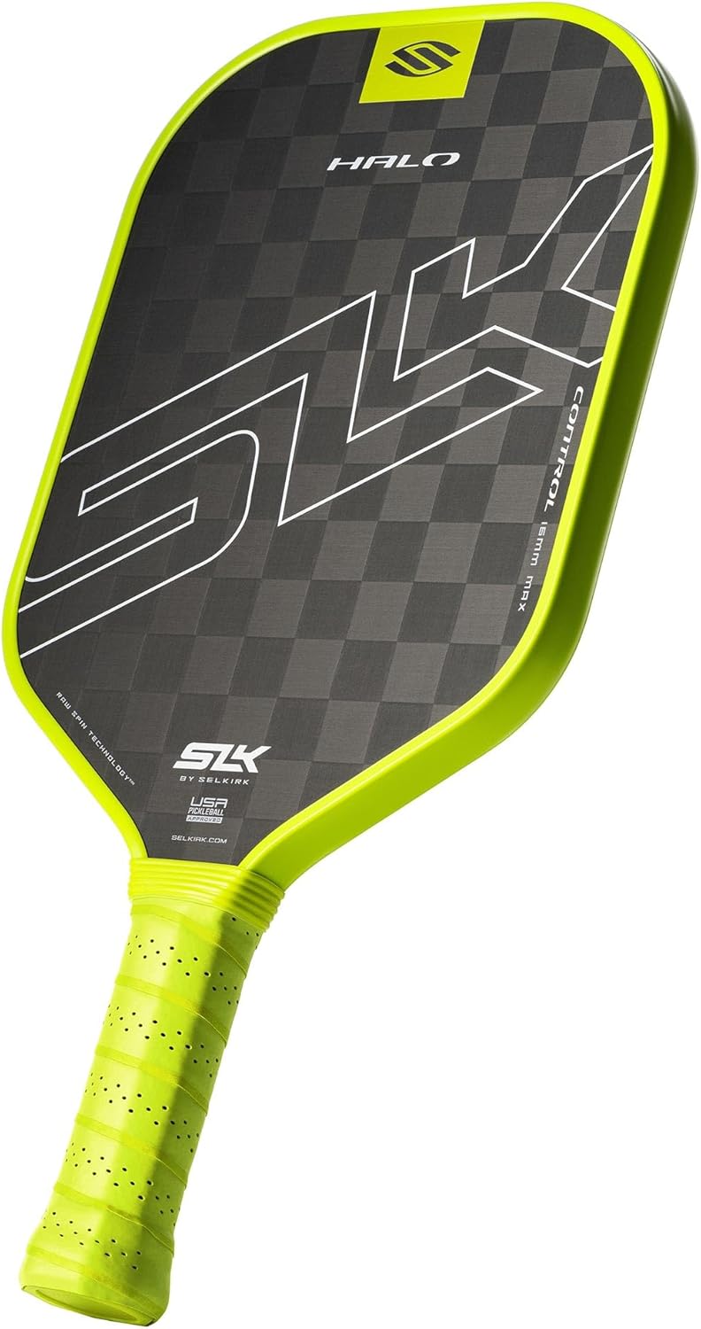 Selkirk Sport SLK Halo Raw Carbon Fiber Pickleball Paddle | Designed in The USA | Choose The T700 Raw Carbon Fiber Power, 18k Ultraweave Control, or Aramid Fiber Linkweave Thermoformed Pro