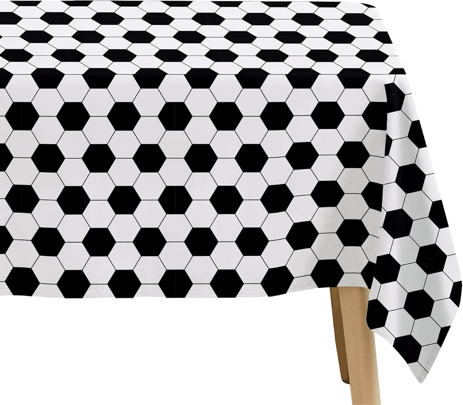 Soccer Party Tablecloth Decorations, 3pcs Disposable Sports Theme Soccer Birthday Party Supplies Table Cover for Fan Game Day Baby Shower Event, 108in x 55in