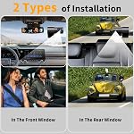 WANLIPO Cam avant et arrière Dash,4K Camion Dash double canal pour voiture,5G WiFi,2" IPS,Gratuit 64GB Carte,4K+1080P Caméra de Dash, contrôle d'application, enregistrement de boucle, G-sensor,WDR,Vision nocturne, 24H Moniteur de stationnement