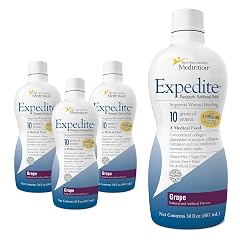 Medtrition Expedite Liquid Collagen Grape 30 Fl Oz Pack of 4 - Nutrition Support for General Orthopedic Cosmetic