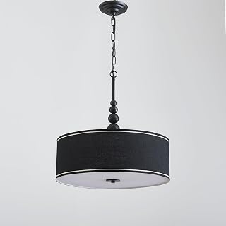 Shrine Lighting Black Drum Pendant Light